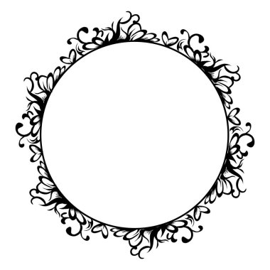 Siyah daire çerçeveli klasik vintage tasarım. Fotoğraflar, simgeler, logolar, afişler, tebrik kartları, web siteleri, reklamlar için mükemmel