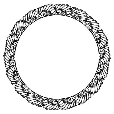 Siyah daire çerçeveli klasik vintage tasarım. Fotoğraflar, simgeler, logolar, afişler, tebrik kartları, web siteleri, reklamlar için mükemmel