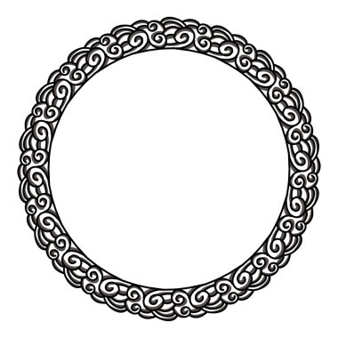 Siyah daire çerçeveli klasik vintage tasarım. Fotoğraflar, simgeler, logolar, afişler, tebrik kartları, web siteleri, reklamlar için mükemmel