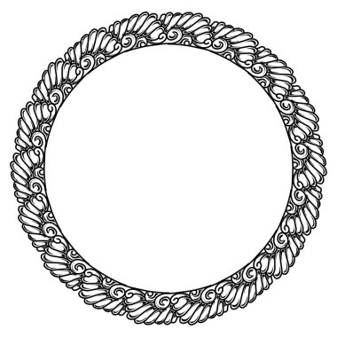 Siyah daire çerçeveli klasik vintage tasarım. Fotoğraflar, simgeler, logolar, afişler, tebrik kartları, web siteleri, reklamlar için mükemmel