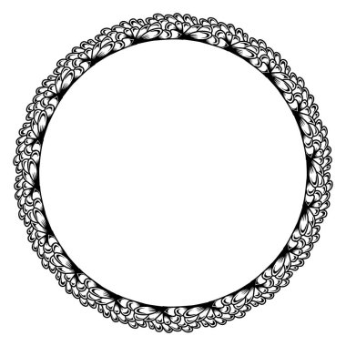 Siyah daire çerçeveli klasik vintage tasarım. Fotoğraflar, simgeler, logolar, afişler, tebrik kartları, web siteleri, reklamlar için mükemmel