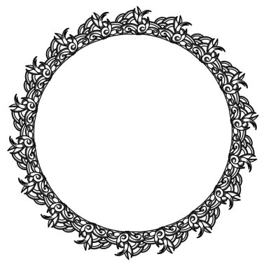 Siyah daire çerçeveli klasik vintage tasarım. Fotoğraflar, simgeler, logolar, afişler, tebrik kartları, web siteleri, reklamlar için mükemmel