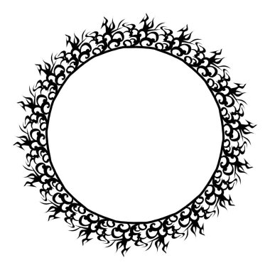 Siyah daire çerçeveli klasik vintage tasarım. Fotoğraflar, simgeler, logolar, afişler, tebrik kartları, web siteleri, reklamlar için mükemmel