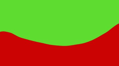 Yeşil zemin üzerinde kırmızı su dalgalarının canlandırılması. Reklamlar ve görüntüler için mükemmel.