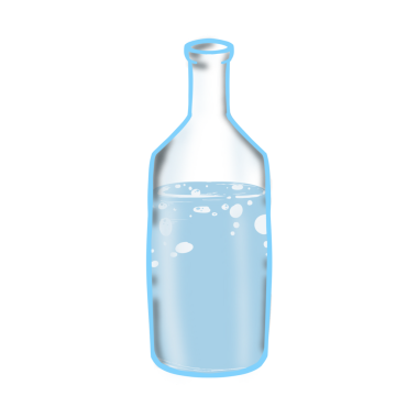 Serinletici ve modern su şişesi illüstrasyonu, hidrasyon ve sağlıkla ilgili projeler için mükemmel.