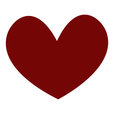 Basit ve sağlam bir kırmızı kalp ikonu, aşk ve destek projeleri için mükemmel.