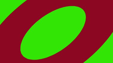 Kırmızı disk yeşil ekran arka planında yavaşça dönüyor ve görsel efektler veya hareket grafik kompozisyonları için uygun basit bir döngü animasyonu yaratıyor..