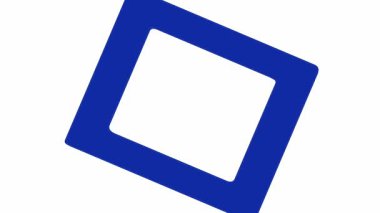 Kestane renkli bir üçgen, beyaz bir arkaplanın ortasında döner, hareket grafik projeleri ve tasarım uygulamaları için uygun basit bir animasyon grafiği oluşturur, temiz ve minimalist estetik.