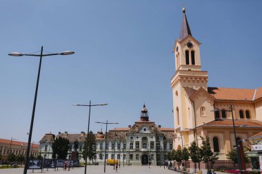 Güzel katedral mimarisinin manzarası