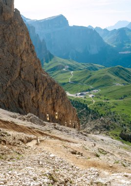Dolomitler, İtalya - Forcella Sassolungo teleferiği, Selva di Val Gardena