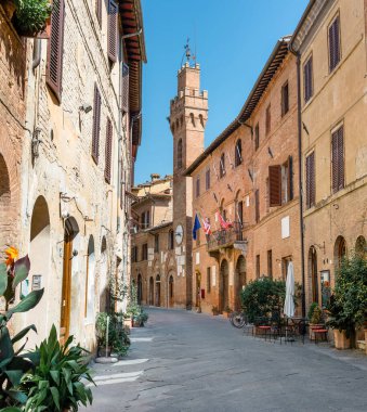 Buonconvento, Toskana: tarihi merkezde sokak