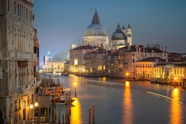 Венеція Італія Панорама Гранд Каналу Пунта Дель Догана Пізнім Денним Ліцензійні Стокові Зображення