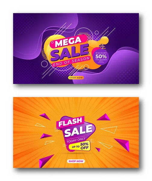 Detayları sunan büyük satış ve flaş satış afişi tasarımı.
