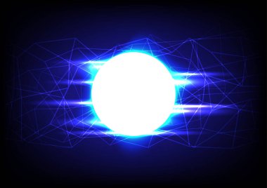 Parlayan lazer akış vektör tasarımı kuyruğu olan soyut kablo tasarımı teknolojisi.