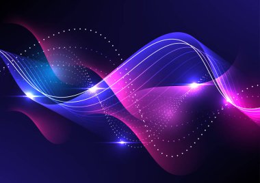 Soyut teknoloji büyük veri dijital arkaplan vektör tasarımı.