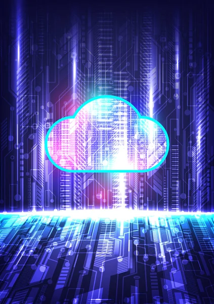 Modern bulut teknolojisi geleceksel, çevrimiçi depolama.