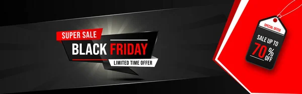 Kara Cuma indirimli pankart vektörü web sitesi ve mobil web sitesi geliştirme, pazarlama materyali ve reklamları için modern tasarım, sosyal medya reklamları.