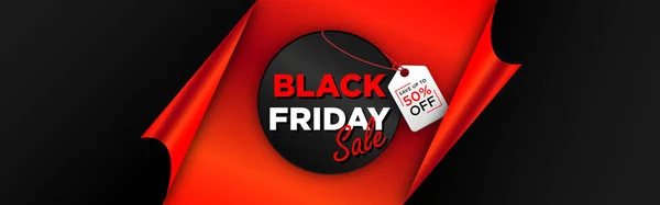 Kara Cuma indirimli pankart vektörü web sitesi ve mobil web sitesi geliştirme, pazarlama materyali ve reklamları için modern tasarım, sosyal medya reklamları.