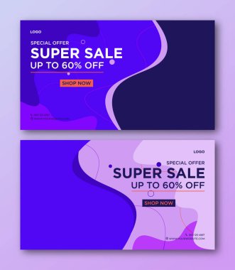 Sosyal Kapak Şablonu Tasarımı. Sosyal medya veya baskı için soyut reklam afişi grafik tasarımı.