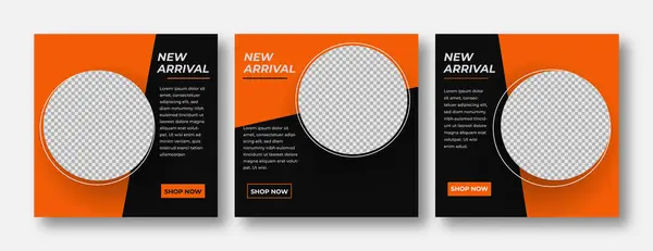 Set of editable banner template post for social media ads. Web banner ads for promotion. Design vector with photo collage.