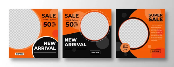 Set of editable banner template post for social media ads. Web banner ads for promotion. Design vector with photo collage.