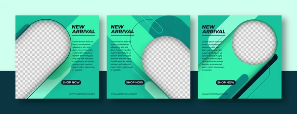 Set of editable banner template post for social media ads. Web banner ads for promotion. Design vector with photo collage.