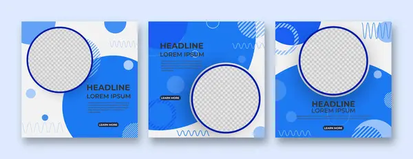 Set of editable banner template post for social media ads. Web banner ads for promotion. Design vector with photo collage.