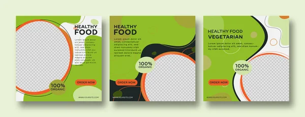 Set of editable banner template post for social media ads. Web banner ads for promotion. Design vector with photo collage.