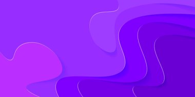 Yatay afişler kağıt dalgaları soyut arkaplan kesiyor. Kapak kitabı, el ilanları, posterler, sunumlar ve davetiyeler için kağıt sanatı vektör tasarımı. Karşıtlık renkleri.