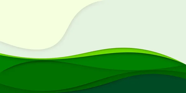 Yatay afişler kağıt dalgaları soyut arkaplan kesiyor. Kapak kitabı, el ilanları, posterler, sunumlar ve davetiyeler için kağıt sanatı vektör tasarımı. Karşıtlık renkleri.