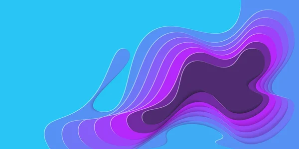 Yatay afişler kağıt dalgaları soyut arkaplan kesiyor. Kapak kitabı, el ilanları, posterler, sunumlar ve davetiyeler için kağıt sanatı vektör tasarımı. Karşıtlık renkleri.