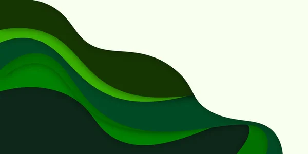 Yatay afişler kağıt dalgaları soyut arkaplan kesiyor. Kapak kitabı, el ilanları, posterler, sunumlar ve davetiyeler için kağıt sanatı vektör tasarımı. Karşıtlık renkleri.