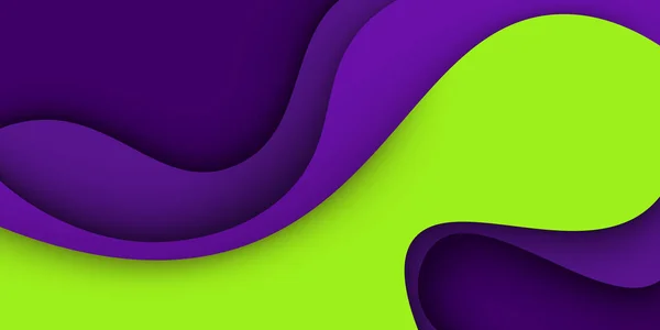 Yatay afişler kağıt dalgaları soyut arkaplan kesiyor. Kapak kitabı, el ilanları, posterler, sunumlar ve davetiyeler için kağıt sanatı vektör tasarımı. Karşıtlık renkleri.