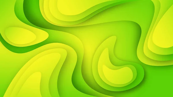 Yatay afişler kağıt dalgaları soyut arkaplan kesiyor. Kapak kitabı, el ilanları, posterler, sunumlar ve davetiyeler için kağıt sanatı vektör tasarımı. Karşıtlık renkleri.