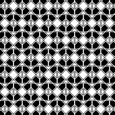Seamless geometric pattern based on traditional islamic art. Black and white background.