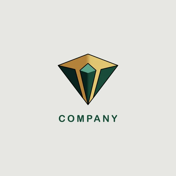 Modello Design Logo Diamante Icona Gioielli Gemma Simbolo Pietra — Vettoriale Stock