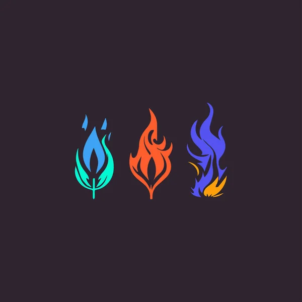 Design Vorlage Für Das Feuer Flammenvektor Logo Abstraktes Feuerflammenlogo — Stockvektor