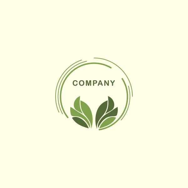 Logo Design Natural Product Organic Food Natural Cosmetics Eco Friendly — Stock Vector