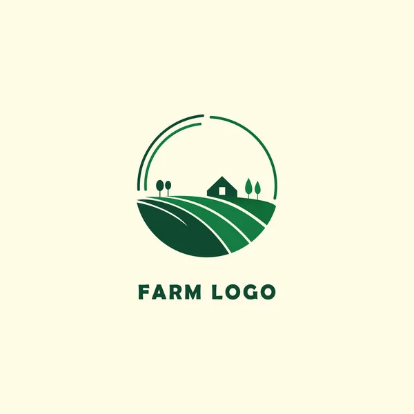 Modelo Design Logotipo Fazenda Ícone Vetorial Agricultura Conceito Logótipo Agrícola — Vetor de Stock