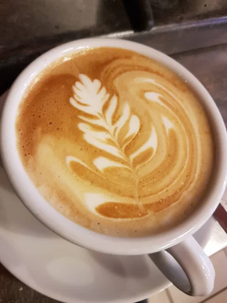Стиль Кави Latte Art — стокове фото