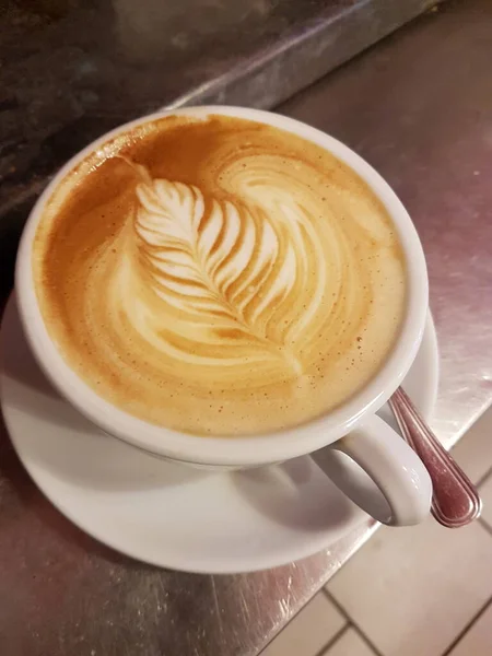 Latte Arte Para Seu Tempo Café — Fotografia de Stock