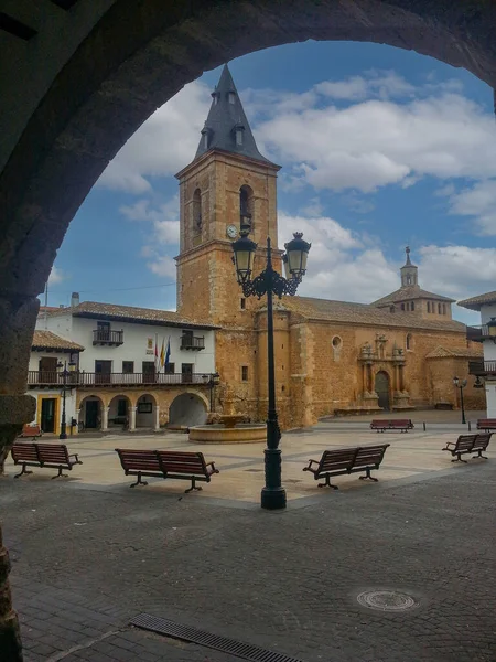 Praça Central Cidade Tarazona Mancha Província Albacete Espanha — Fotografia de Stock