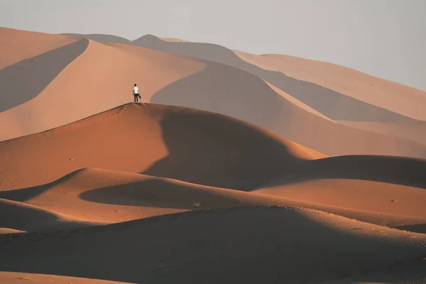 沙丘和沙丘 纳布沙漠中美丽的风景 摩洛哥 — 图库照片