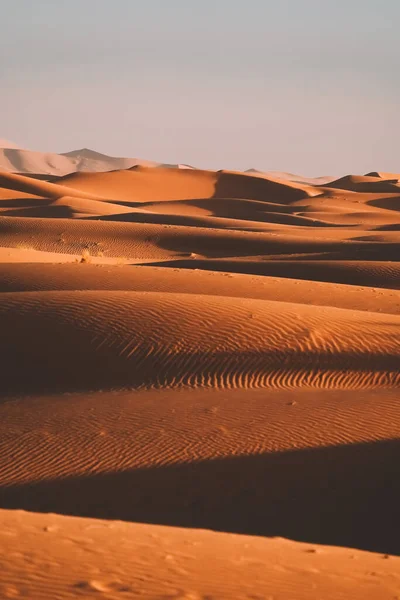 Areia Deserto Com Uma Duna Merzouga Marrocos — Fotografia de Stock