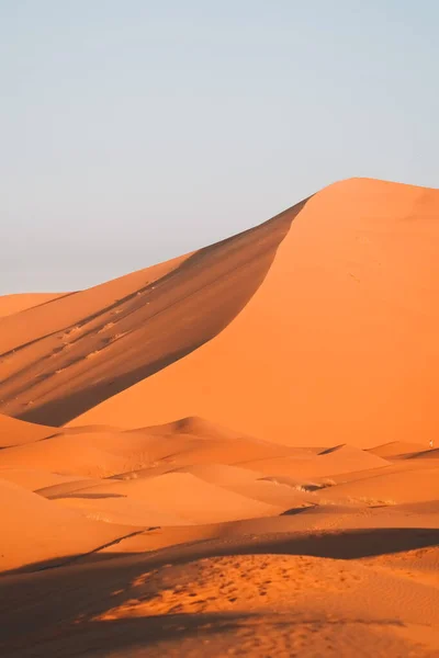 Sanddyner Saharaöknen Morocco Afrika Merzouga — Stockfoto