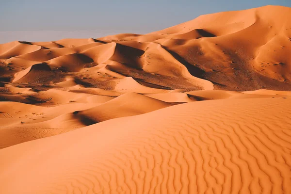Duny Saharská Poušť Morocco Afrika Merzouga — Stock fotografie