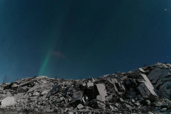 Kuzey ışığı Laponya 'da aurora borealis