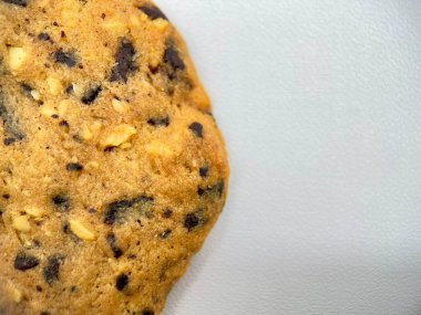 Isolated Photo of Chocolate Cookies With Choco Chips and Peanut
