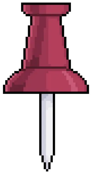 Beyaz arkaplanda 8bit oyun için piksel resim pin vektörü simgesi