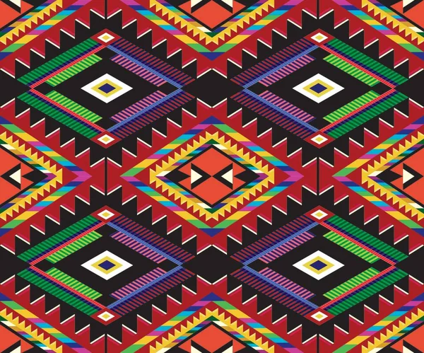 Ikatパターン抽象的な民族幾何学的パターンの背景デザイン壁紙 インドの国境 伝統的なプリントベクトル図 — ストック写真
